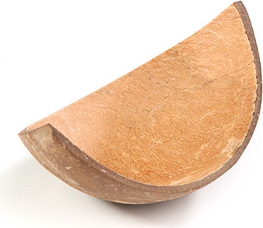 Schale in Braun aus Kokosnuss, 100 x 65 x h 15/50 mm, 10 Stück