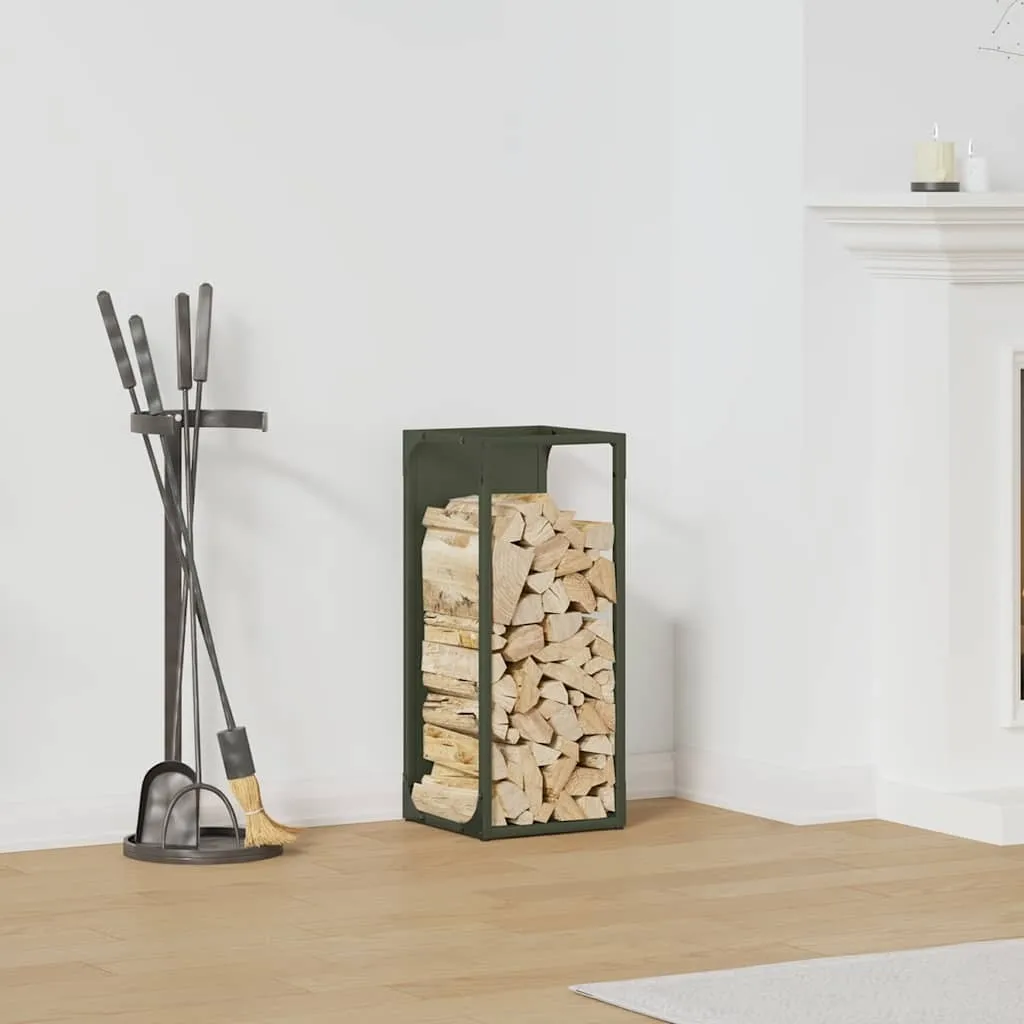 Best Möbel Porta legna verde oliva 25x25x60 cm Acciaio laminato a freddo - Porta legna Cloris Nuovo9933465 1pacco