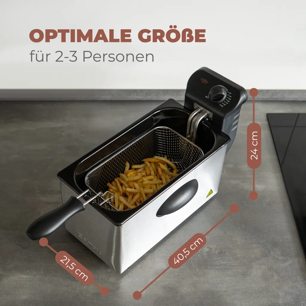 Friteuse en acier inoxydable 3L Clatronic FR 3586 - Cuisson précise - 7