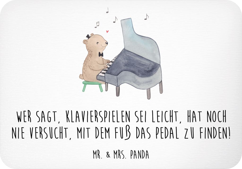 Mr. & Mrs. Panda magnet Klavier Herausforderung - Weiß - Geschenk, Lernen, Musik, Musikinstrument, Pedal, Kühlschrankmagnet, Notizhalter, whitebo...
