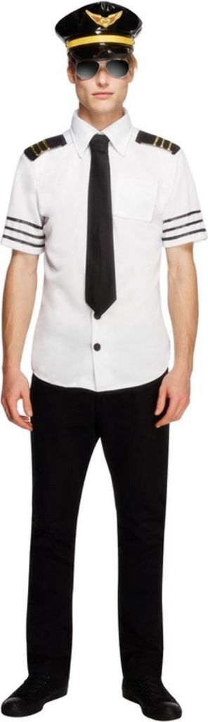 Fever - "Mile High" Kostüm für Herren SM2627 (M) (Weiß/Schwarz)