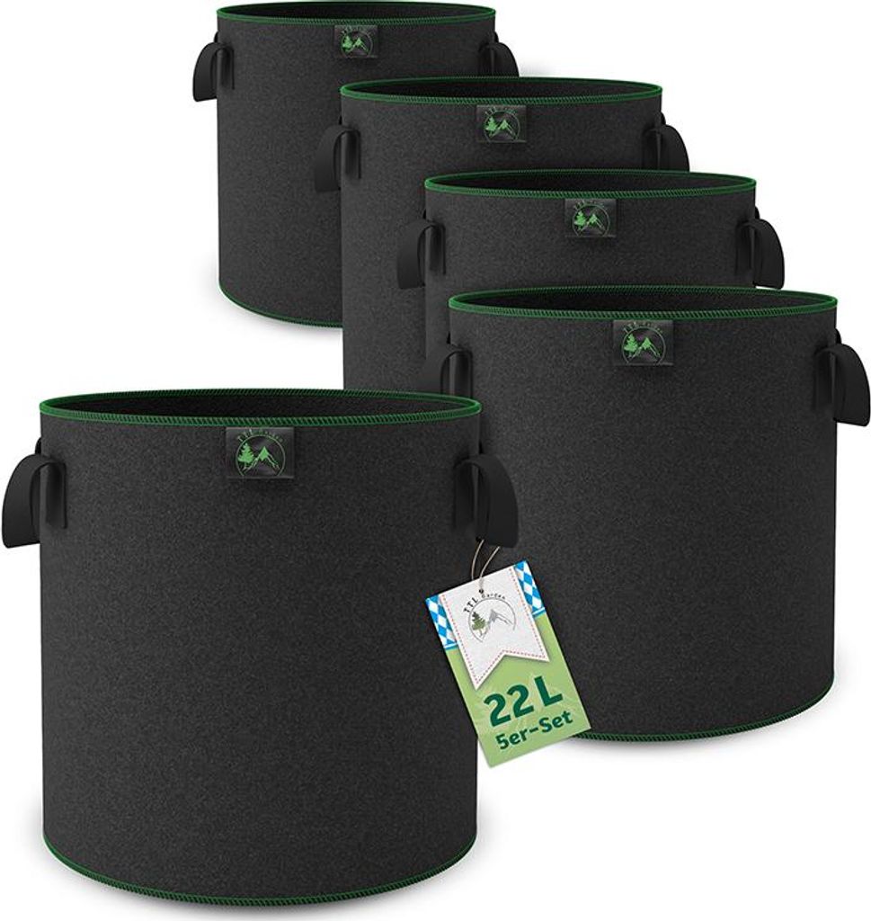 TTL Garden 5x 22L Pflanzsack aus Vliesstoff – Filz Produktbild 