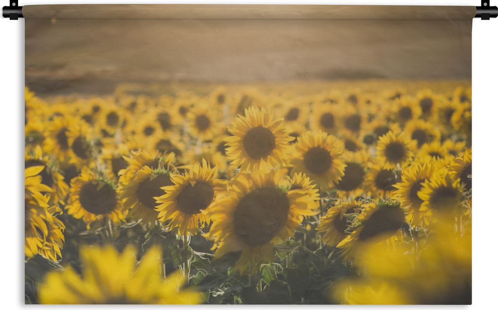 MuchoWow Wandteppich Wandbehang Blumen - Sonne - Sonnenblumen 120x80 cm Tapisserie Dekoration Wandtuch - Wanddekorationen - Wandtücher