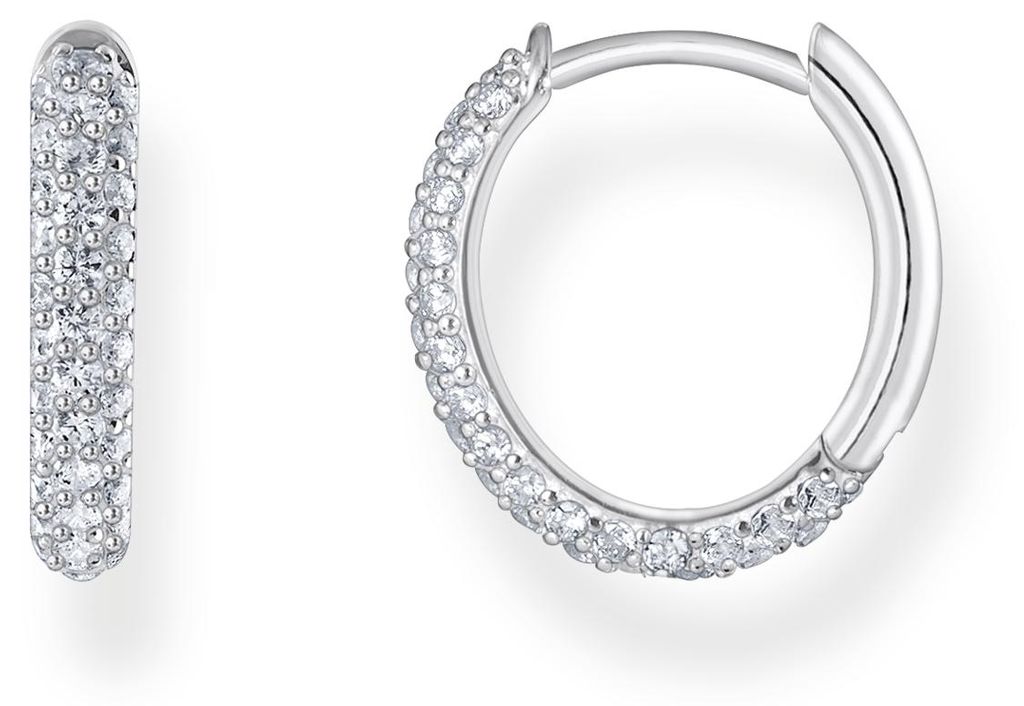 Thomas Sabo Creolen Damen Weißer Zirkonia-Pavé Silber Produktbild 