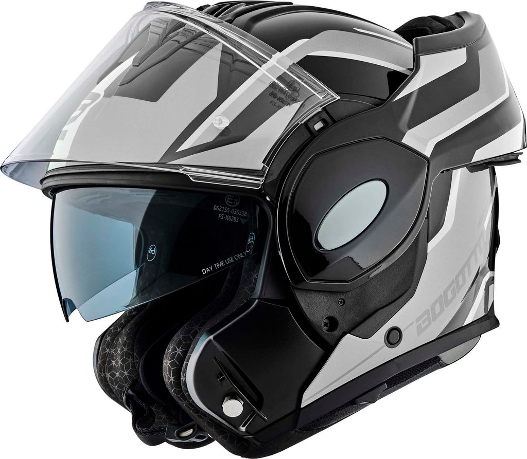 Bogotto FS-X600 Vyda Klapphelm, schwarz/grau/weiß, S