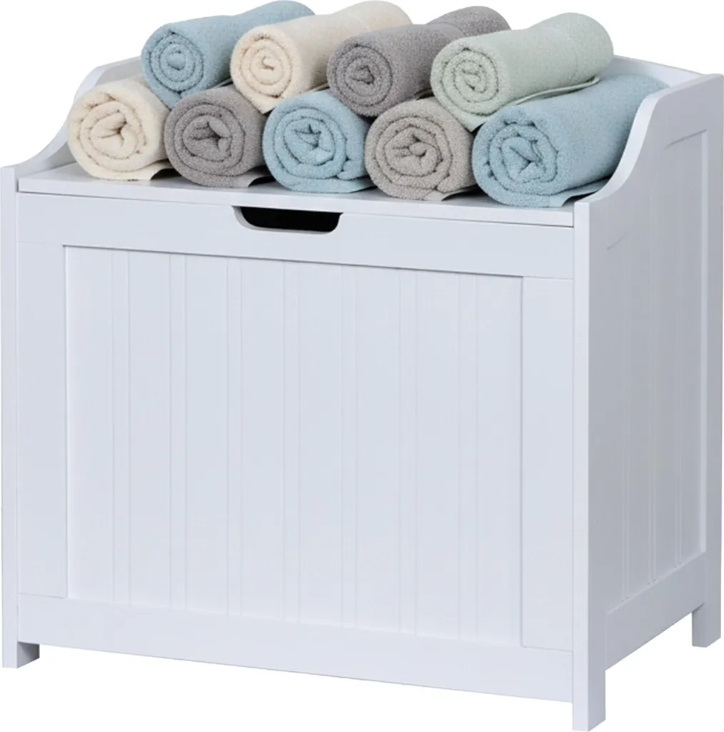 Relaxdays Coffre à Linge avec Couvercle Soft-Close en Bambou Naturel