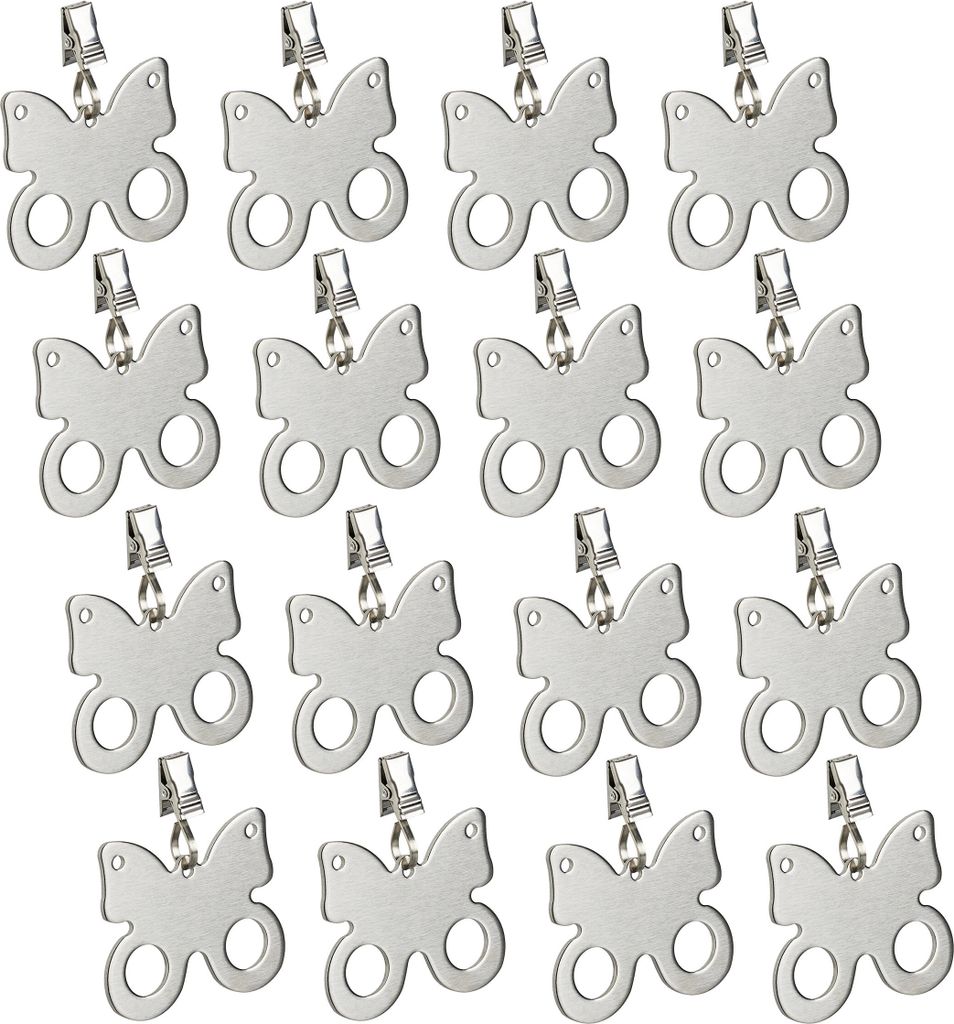 Lests pour nappes Relaxdays, lot de 16, motif papillon, Image du produit 