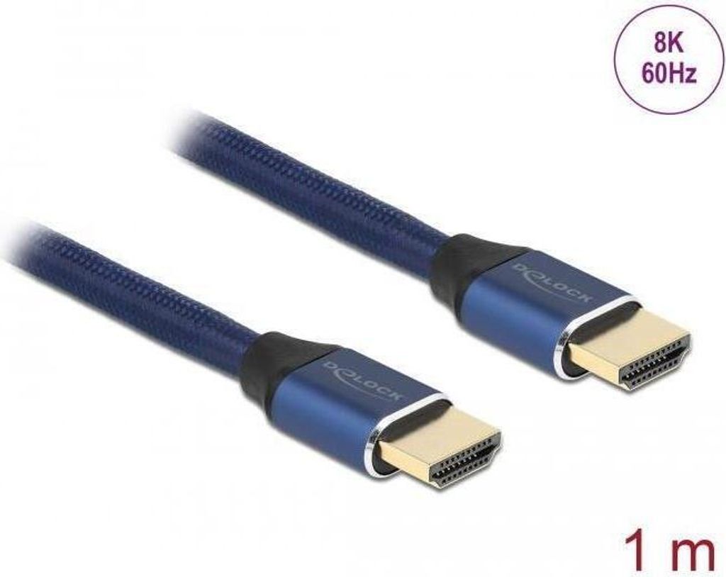DELOCK Ultra High Speed HDMI Kabel 48 Gbps 8K 60 Hz blau 1m