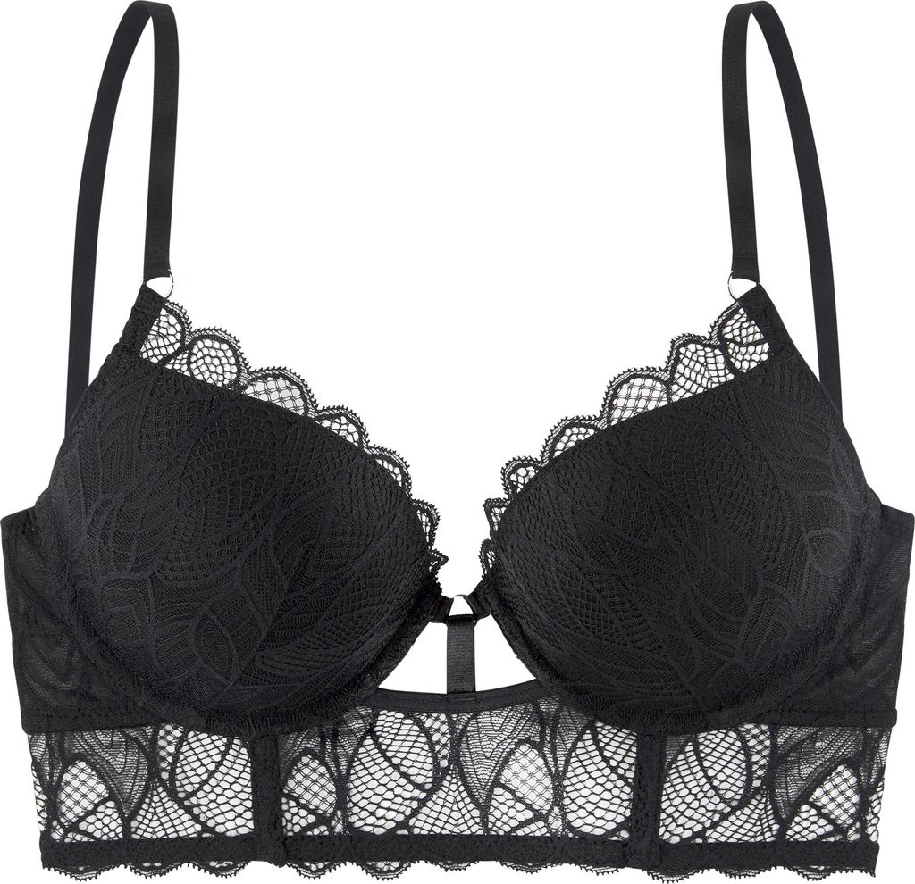 LASCANA Push-up-BH schwarz Größe 85 Cup B