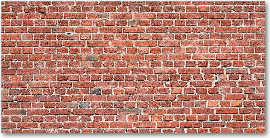Tulup Leinwandbild -100x50 cm - Wandkunst - Drucke auf Leinwand - Leinwanddruck - Sonstige - Rot - Backsteinmauer