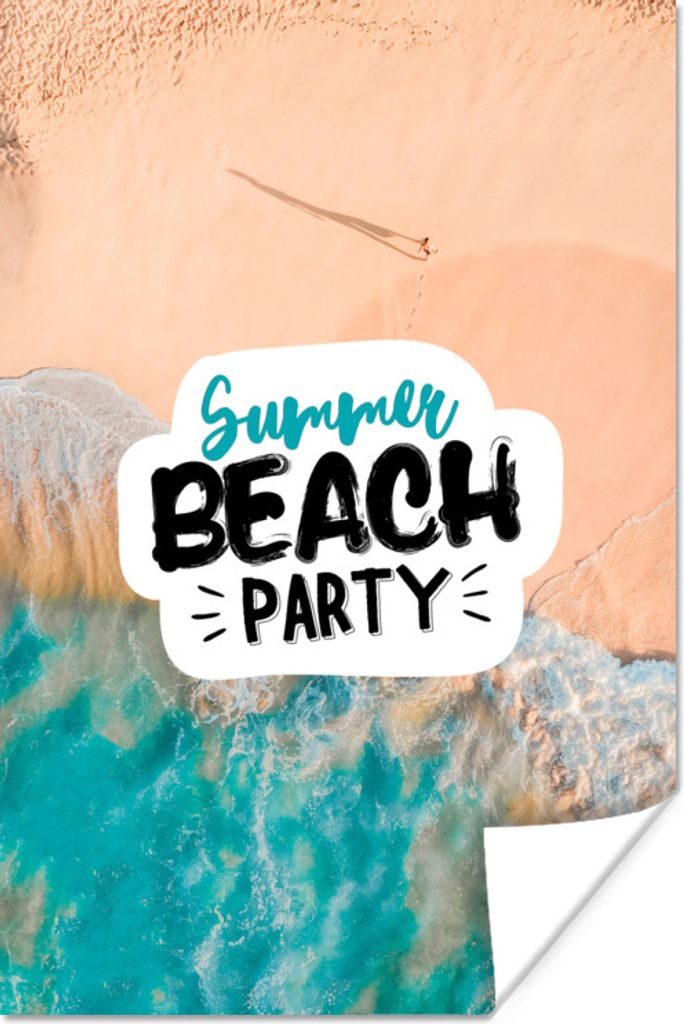 MuchoWow Poster Strand - Party - Zitate - Sommer 40x60 cm - Plakate für die Wand - Poster Babyzimmer
