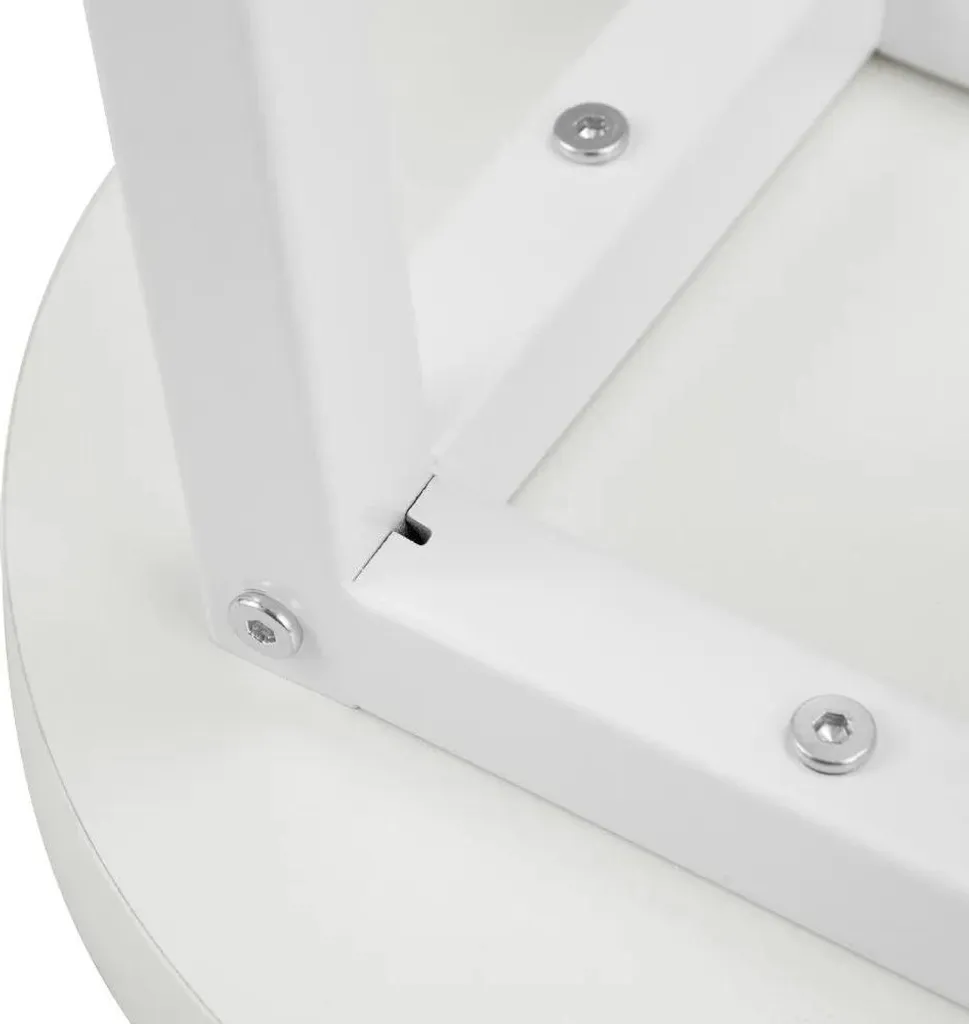 Tabouret de Bar Blanc Structure Inox Stable - Hauteur 71 cm - Lot de Deux - 3
