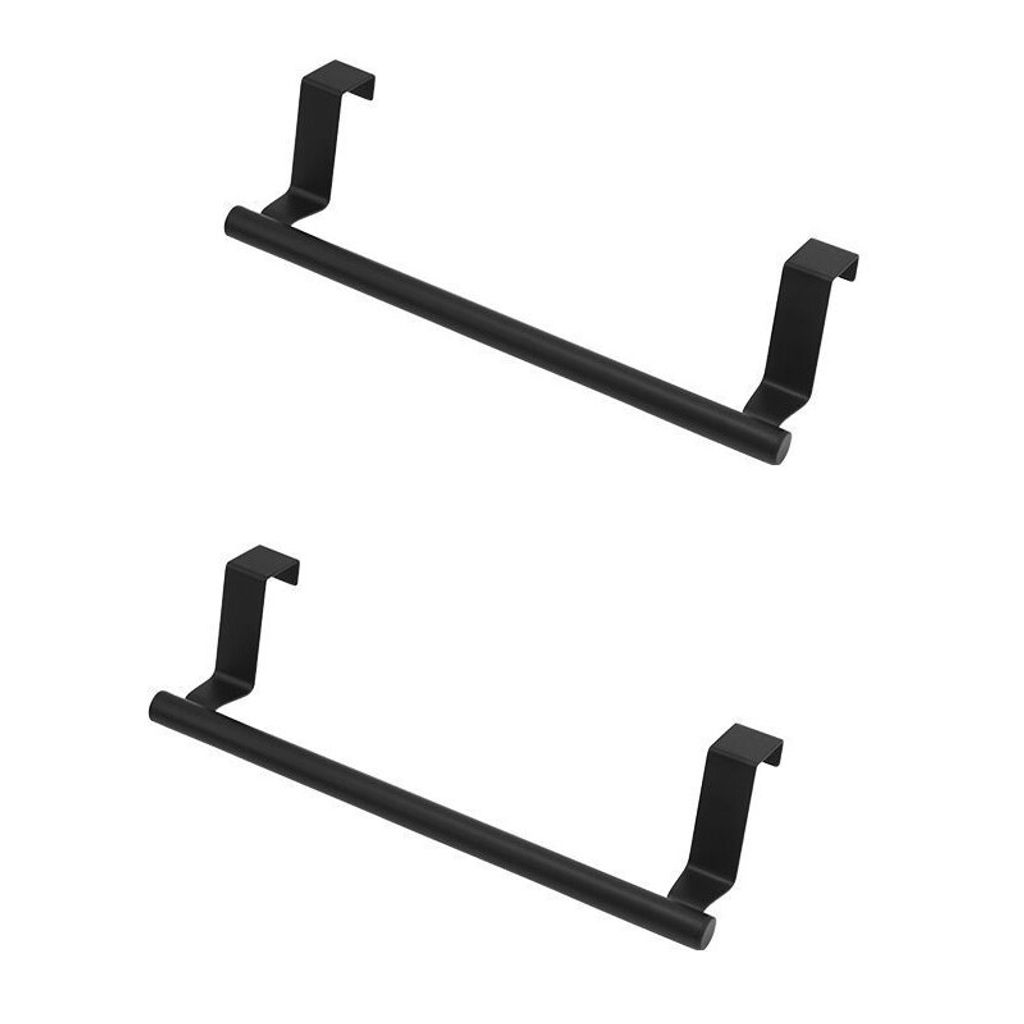 Handtuchhaken über Der Tür – 5 Haken, Weiß, Sandgestrahlt, Für Türen 3,5–4,5 Cm Dicke