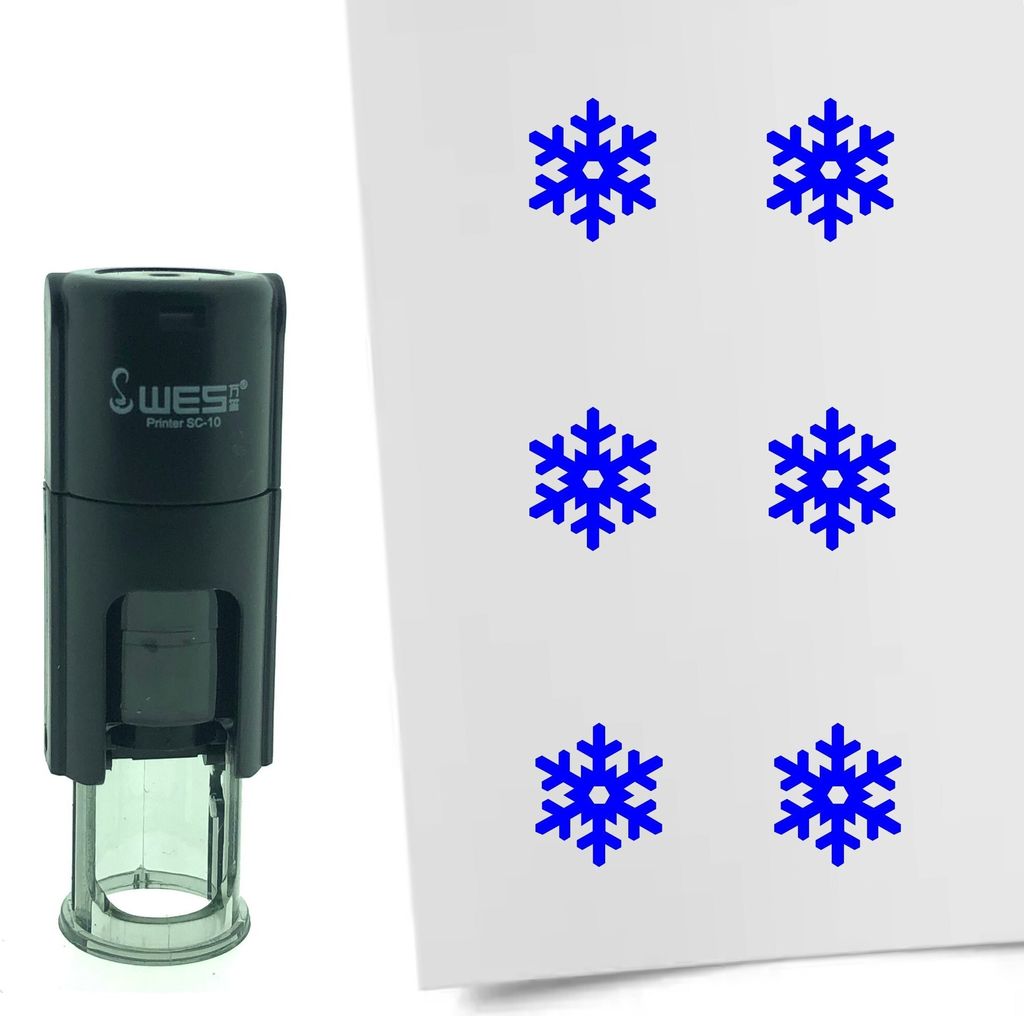 Tampon encreur CombiCraft Flocon de neige 10 mm rond – Image du produit 