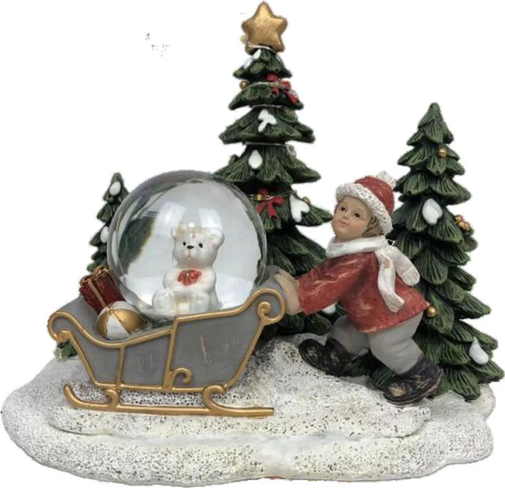 Figurines de Noël en résine pour décoration de table - Ensemble de 2