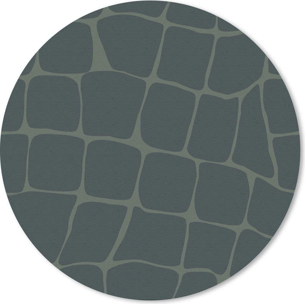 MuchoWow Mauspad Mousepad Krokodil - Reptilien - Muster - Grau 40x40 cm - Mousepads - Maus Mat - Pad - Mausunterlage - Schreibtisch Accessoires