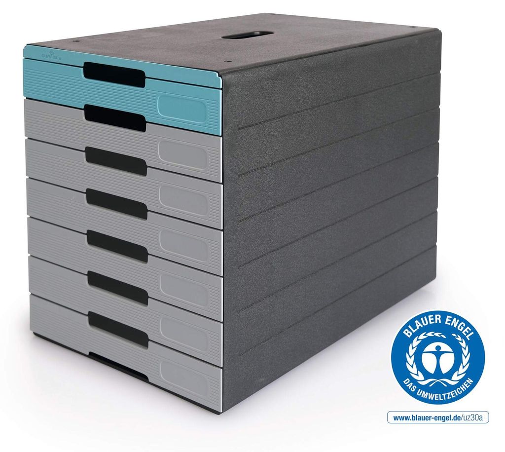 DURABLE Schubladenbox IDEALBOX Pro 7, 'Blauer Engel', blau Produktbild 