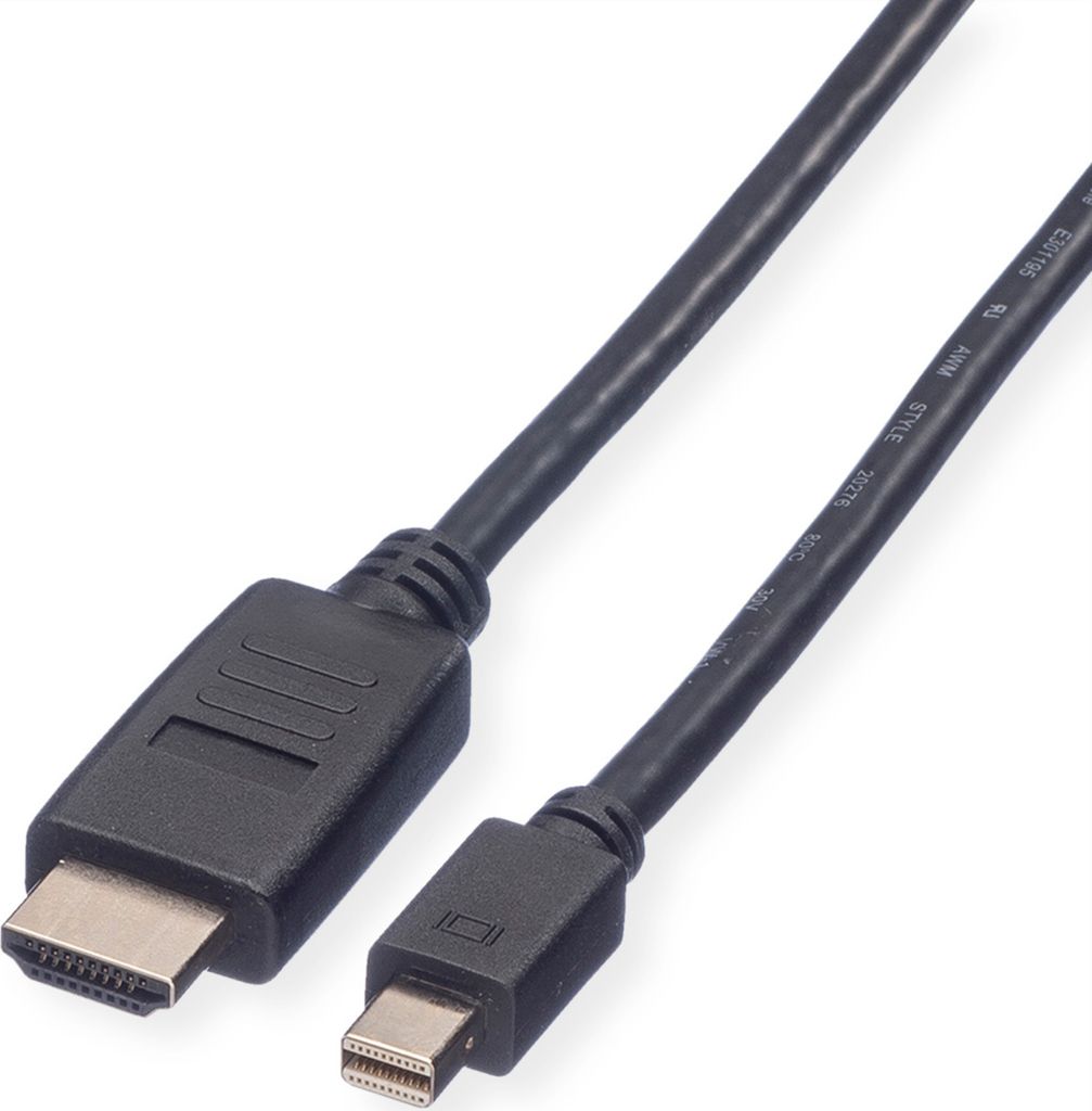 VALUE Mini DisplayPort Kabel, Mini DP-HDTV, ST/ST, schwarz, 2 m