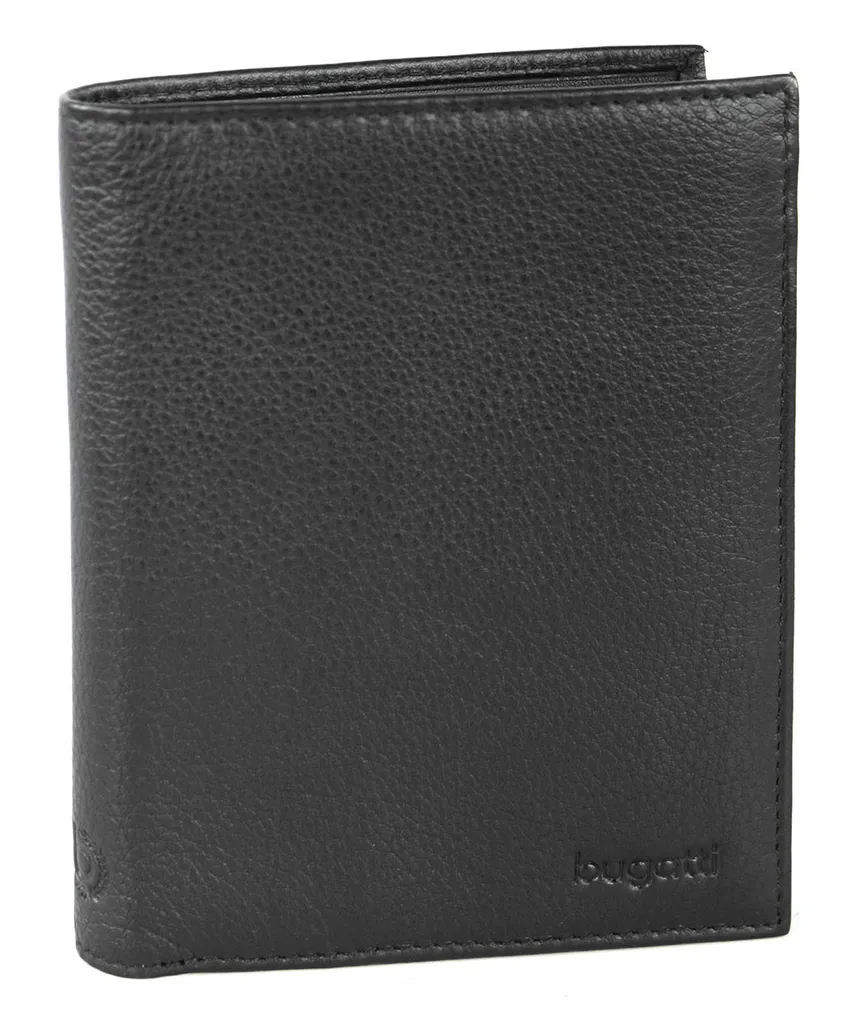 bugatti portafoglio Sempre Coin Wallet Combi Style 8CC Black nero
