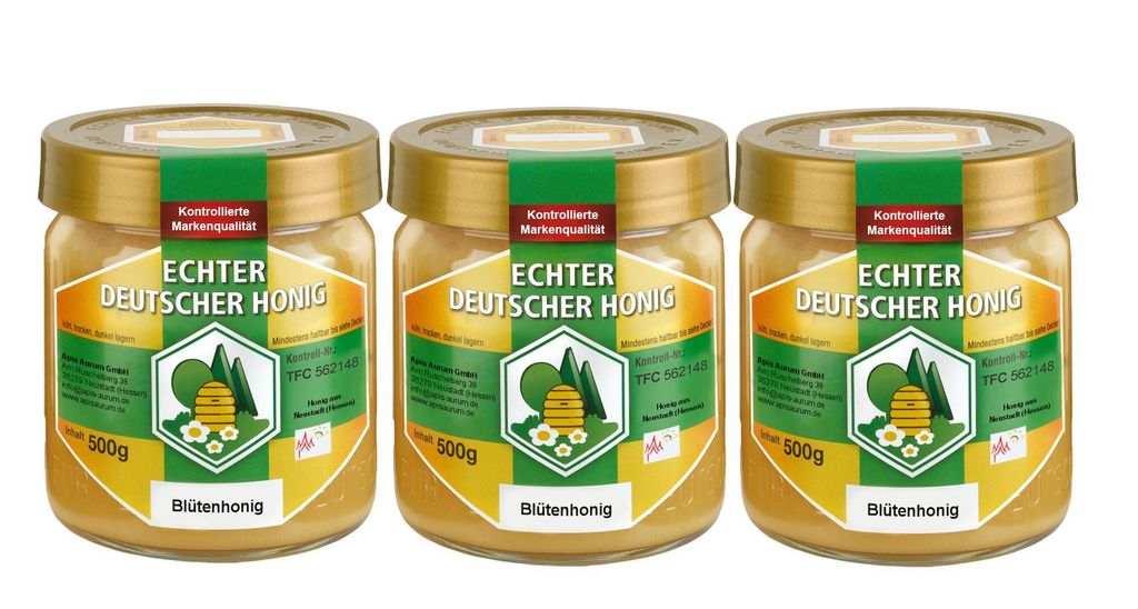 Echter Deutscher Honig aus Hessen. Naturbelassen, fein Produktbild 