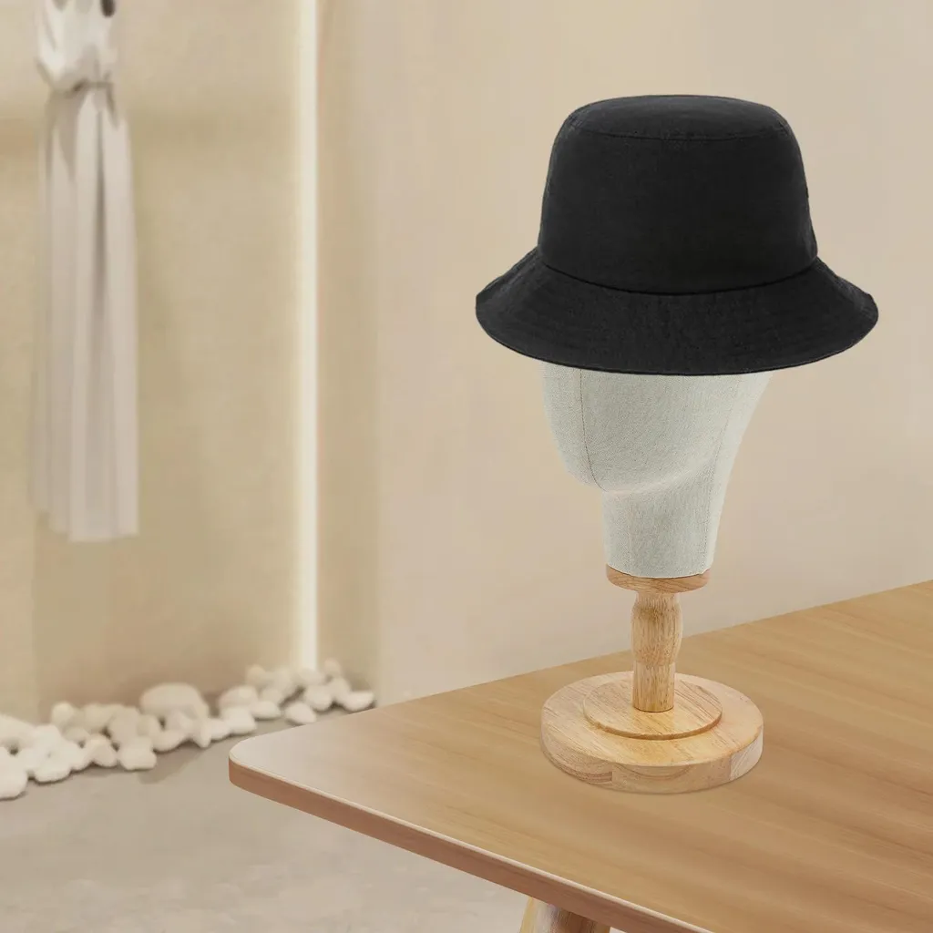 Buste d'exposition pour chapeaux et perruques - Support design 40 cm lin - 9