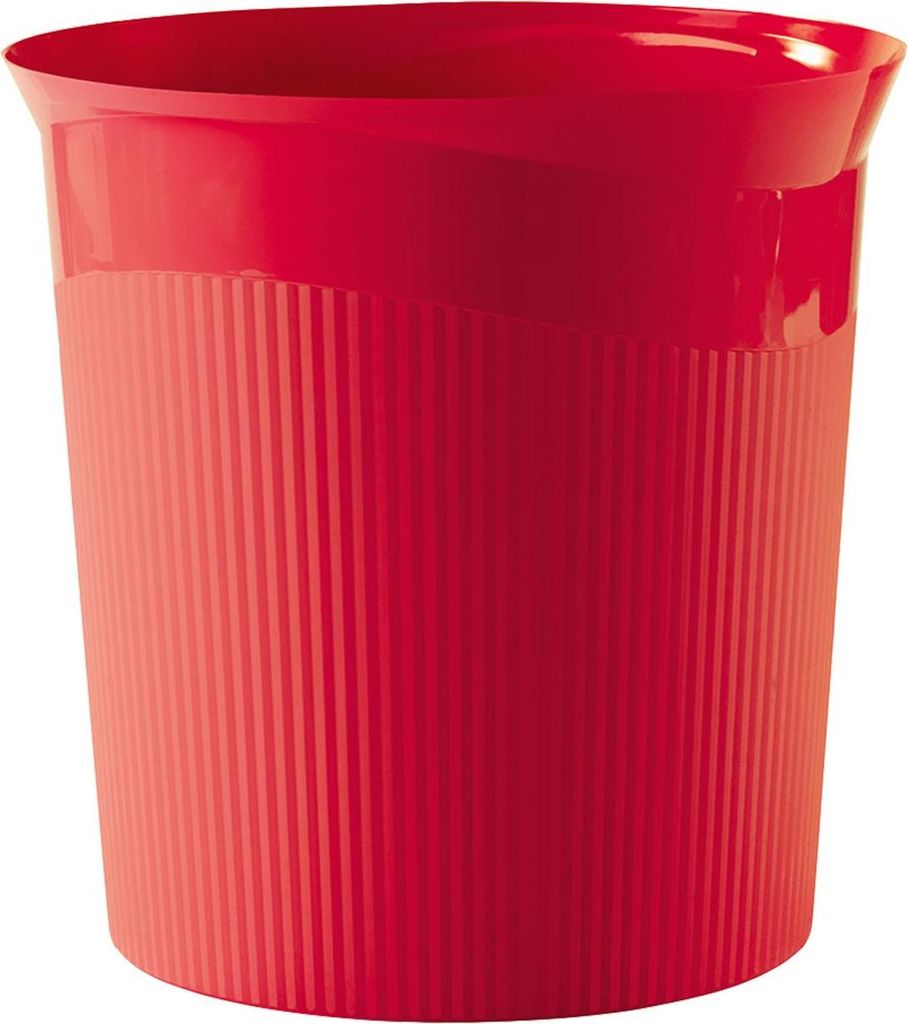 Han - Paper Bin Han Re -Loop 13l Round Red | 1 Stück | 6 Stück