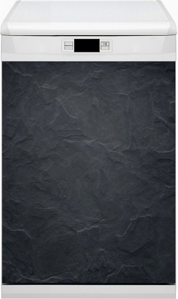 Dekorative Magnetmatte Küche Geschirrspüle 45x80 cm Magnet für Spülmaschine - Schwarzer Marmor