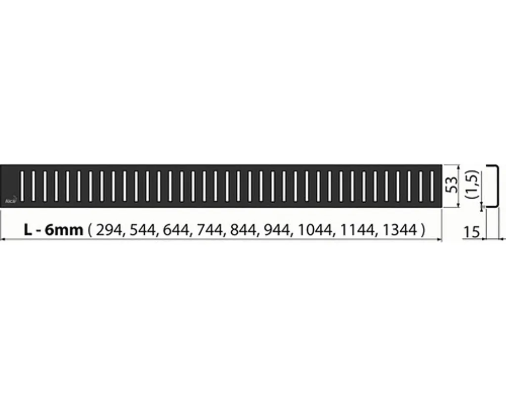 Griglia Doccia 650mm Alcadrain PURE BLACK: Design Nero Opaco Minimal