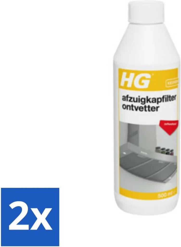 Detergente Filtri Cappa HG 500ml x2 | Sgrassatore Professionale Rapido