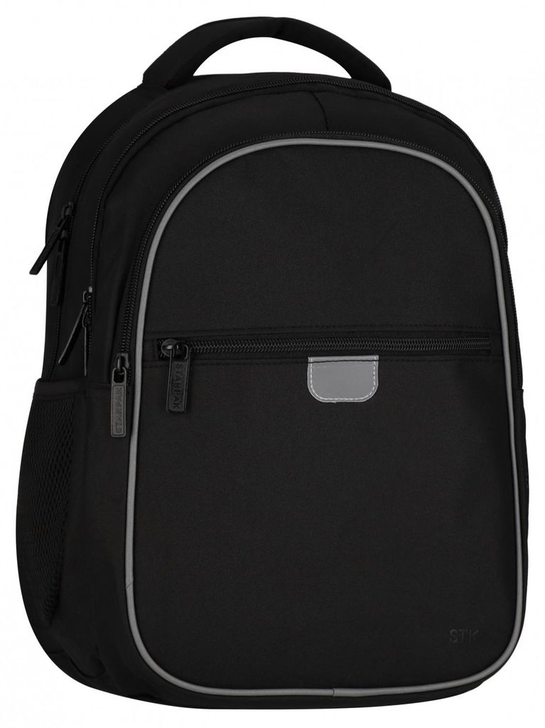 Schulrucksack Schwarz 24L, 38x25x18 cm, reflektierend, ergonomisch, für Kinder ab 3 Jahren