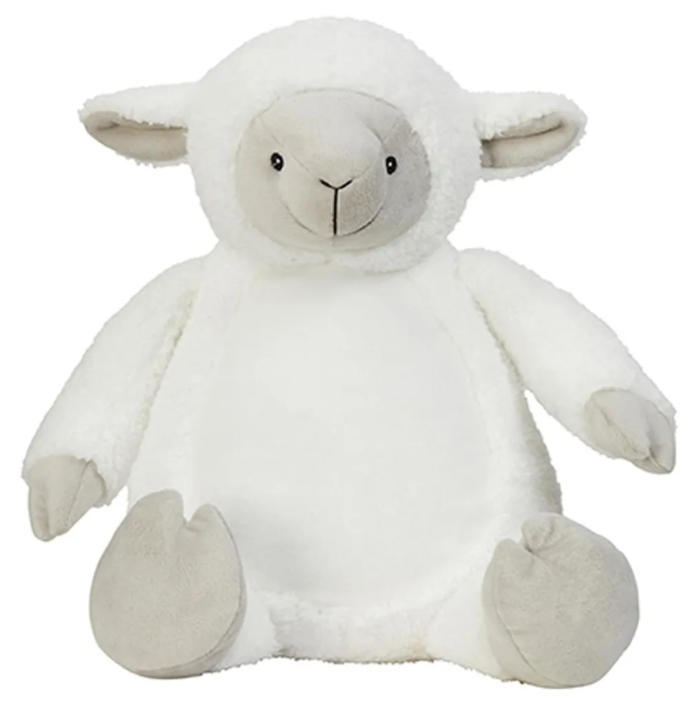 Peluche doudou ours blanc et gris Zippie L pour chambre d'enfant douce