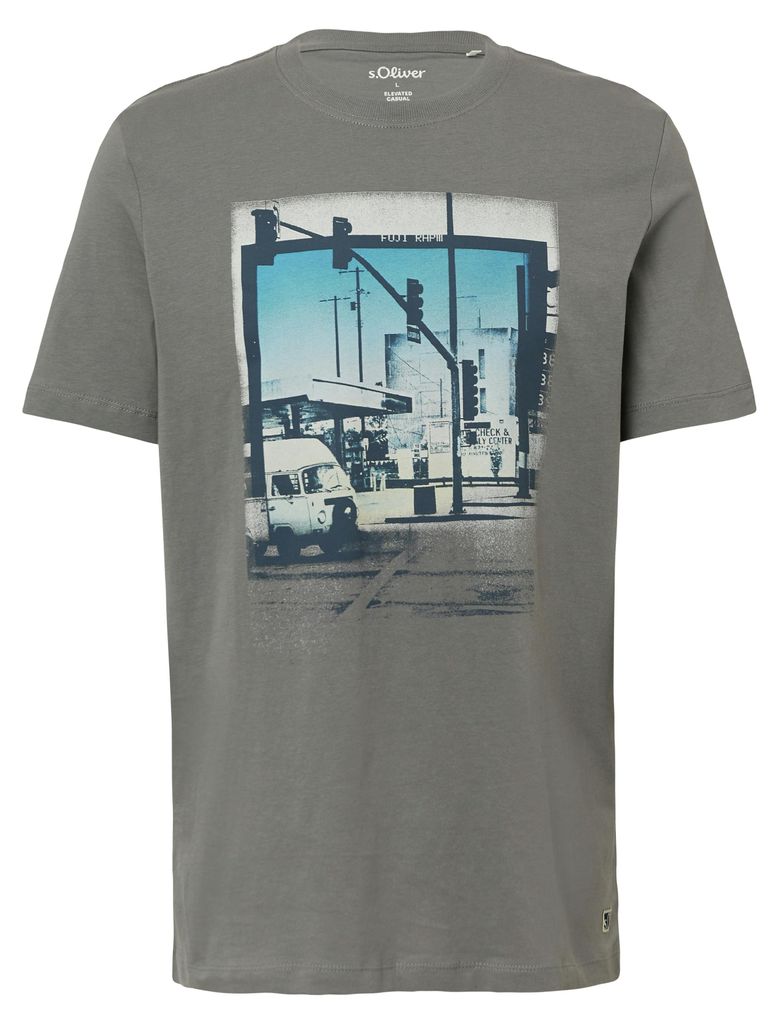 S. Oliver T-Shirt GREY/BLACK XL