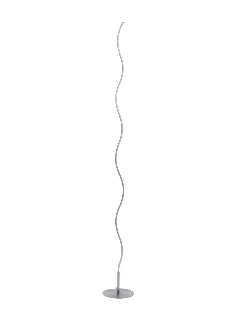 Lampadaire Design Vague Argenté avec LED Intégrées 120cm - Forme Incurvée - 4