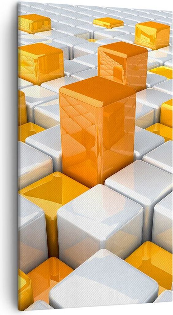 Bild auf Leinwand - Leinwandbild - Abstrakt computer grafik struktur - 45x80cm - Wand Bild - Wanddeko - Leinwanddruck - Bilder - Kunstdruck - Leinw...