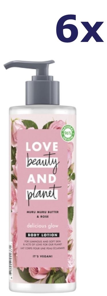 6x Love Beauty & Planet Bodylotion - Delicious Glow 400ML Produktbild 