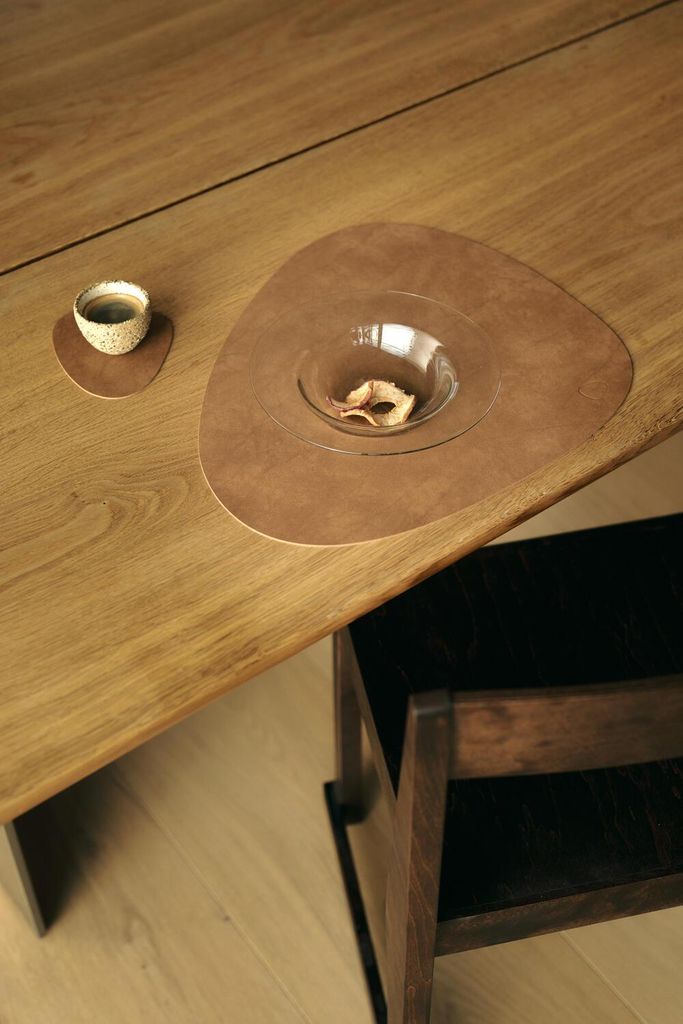LIND DNA Glasuntersetzer Nupo 2-er Set, Farbe:Nature, Form:Curve