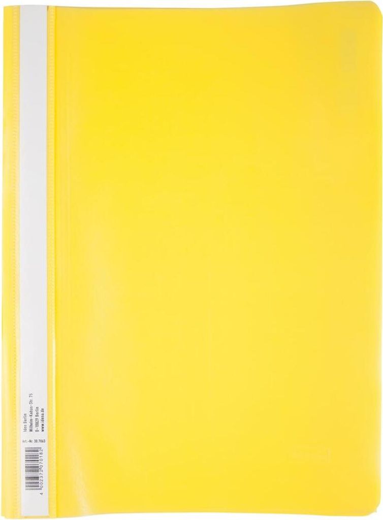 10 Schnellhefter DIN A4 / PP / extra stark / Farbe: gelb