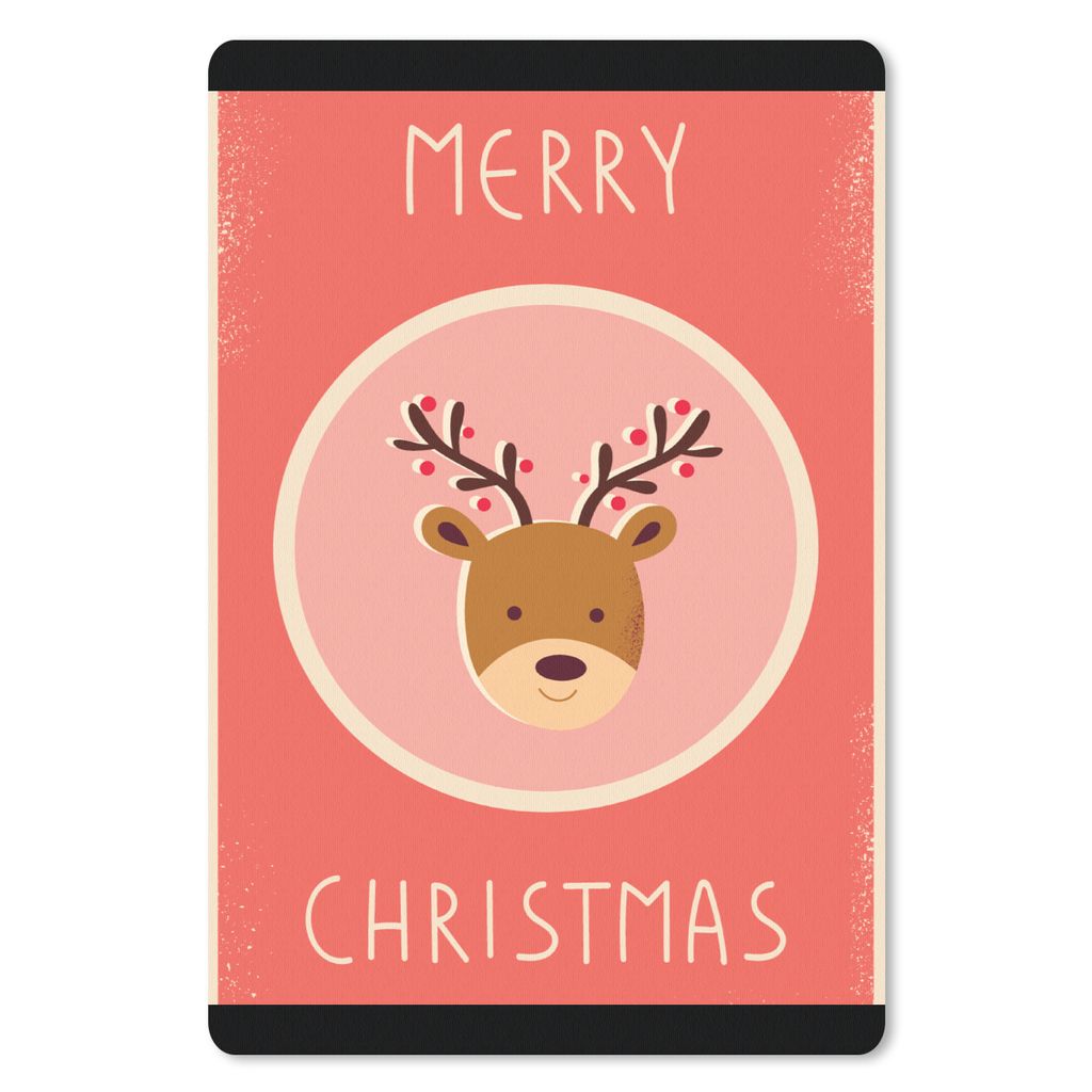 MuchoWow® Mauspad Mousepad Rentier - Zitate - Weihnachten - Produktbild 