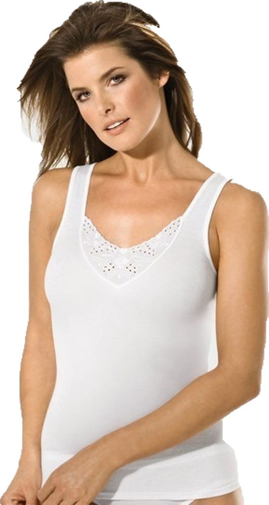 5 Stück Achselhemd Noelle SPEIDEL mit Spitze Damen Unterhemd Top – Größe 52 weiß