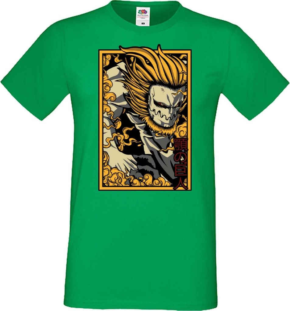 Herren T-Shirt Anime Manga Attack Anime On Titan Jaw Titan Porco Galliard Galliard, Man M / Grün