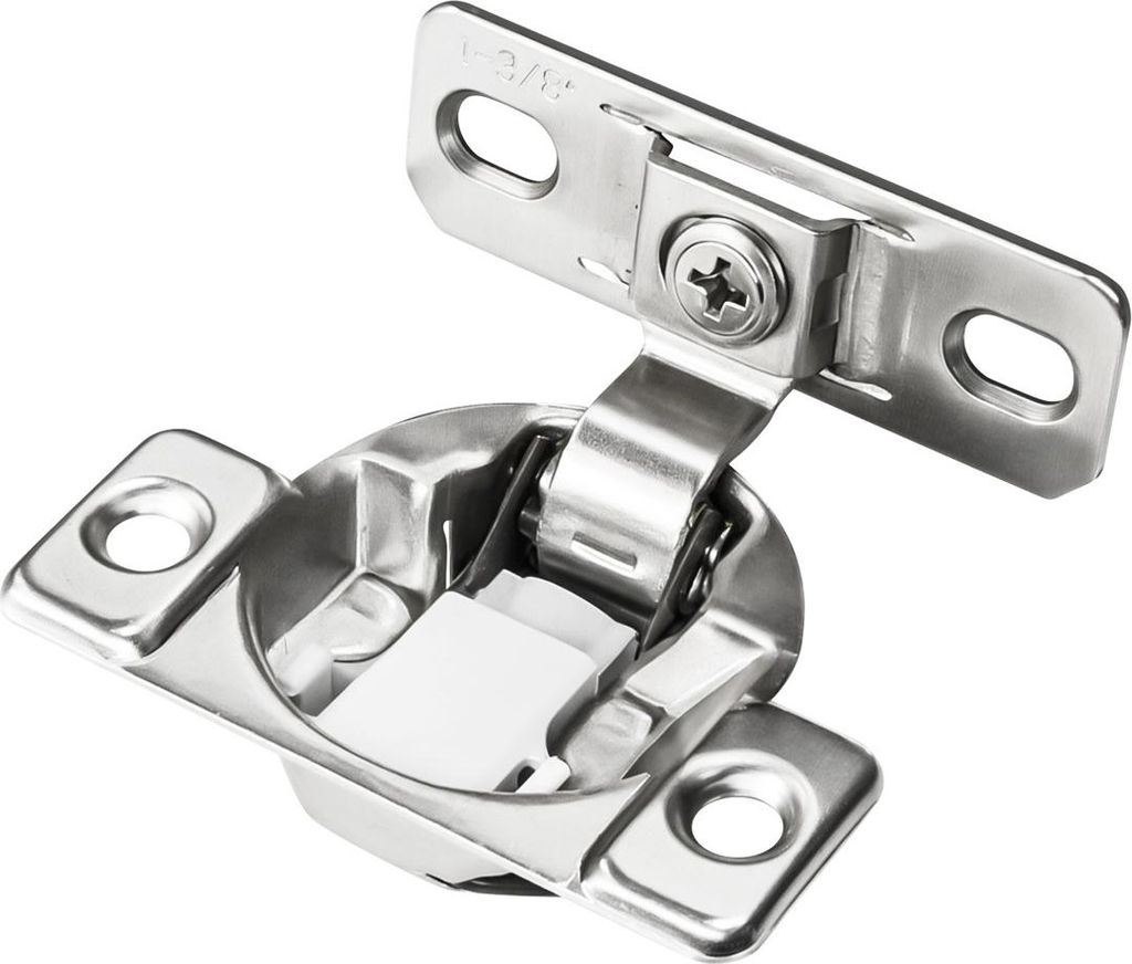 Rahmenscharnier mit automatischer Schließung – Ausführung: Nickel – Gehäusedurchmesser: 35 mm – Material: Stahl – Öffnungswinkel: 110°...