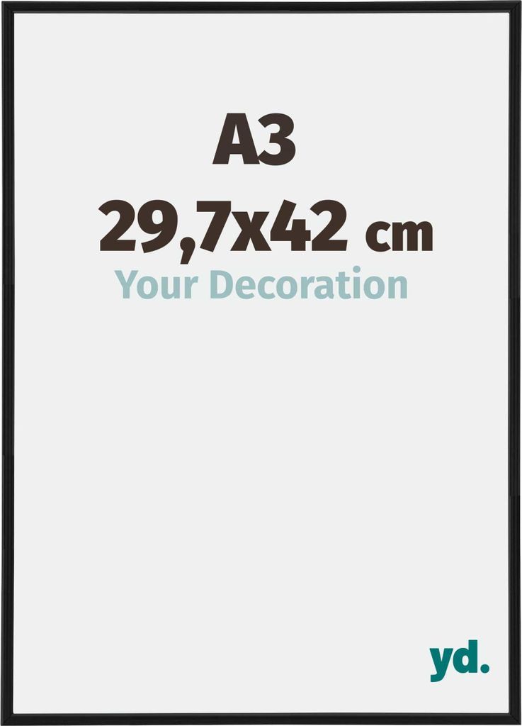 Bilderrahmen, 29.7x42 cm, Schwarz Matt, Kunststoff, Annecy