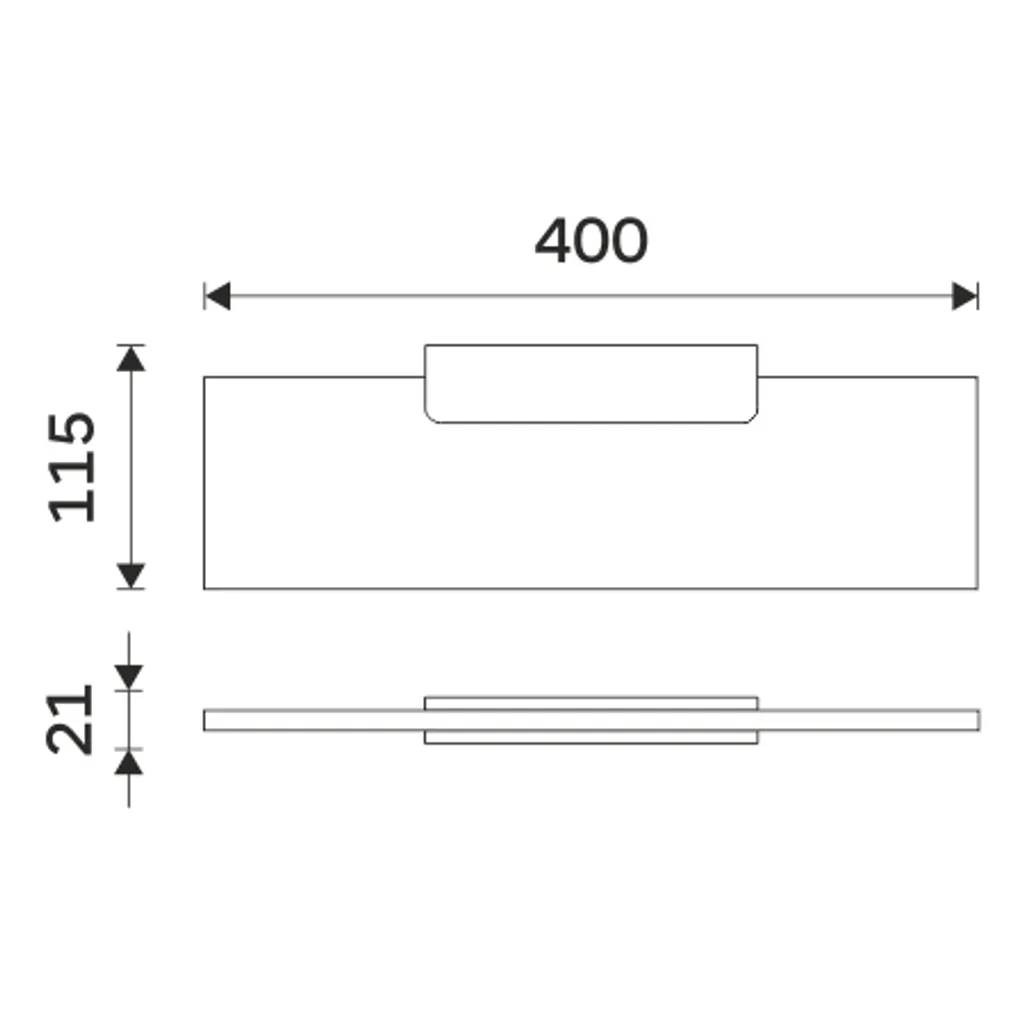 Tablette de douche noire 40 cm Nimco Maya robuste et design minimaliste