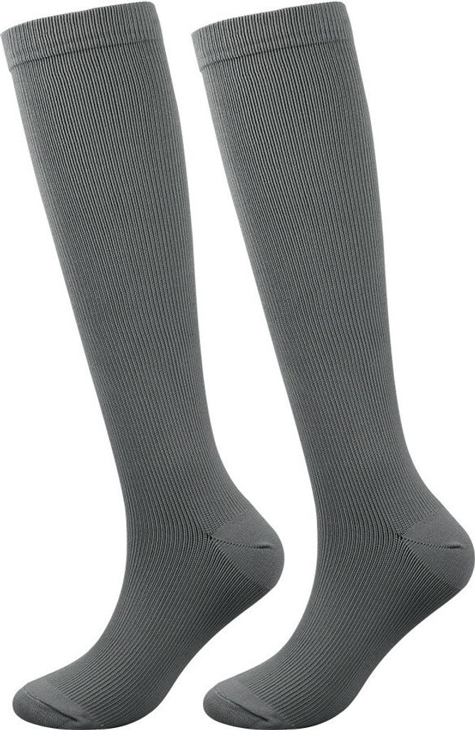 INF XXL Kompressionsstrümpfe für Männer & Frauen (Schuhgröße 44+) Grau M