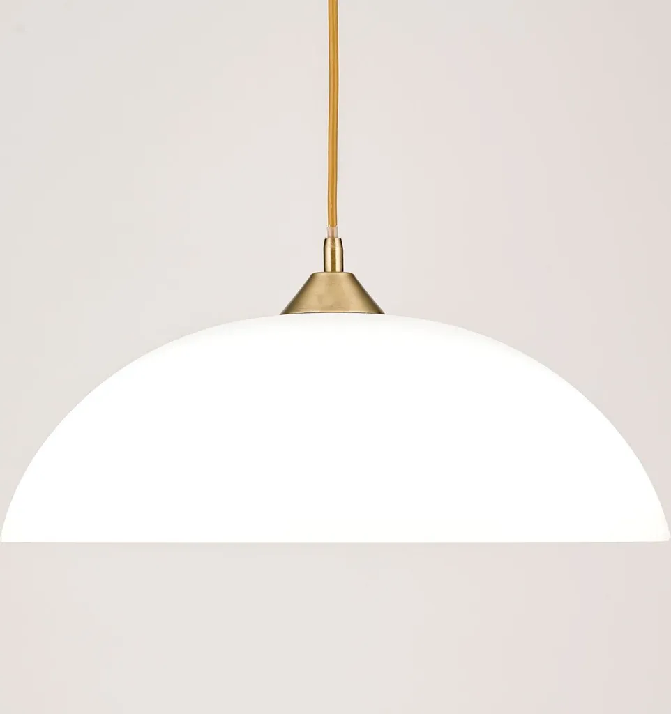 Globe de rechange en verre blanc pour lampe E27 - Diffuseur Ø40cm trou 42mm - 2