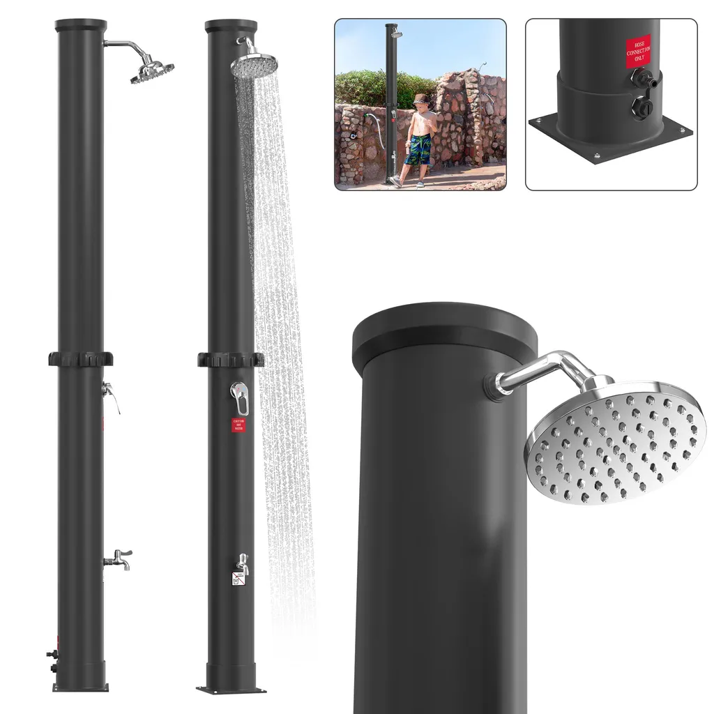 Douche Solaire de Camping et Jardin 35L - Douche d'été Eau Chaude