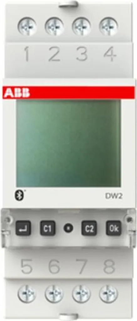 Programmateur horaire digital Bluetooth ABB DW2 pour rail DIN