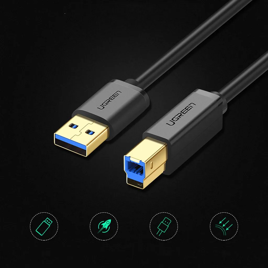 Cavo USB 3.0 per Stampante Ugreen US210 1m | 5Gbps Professionale Nero - 18