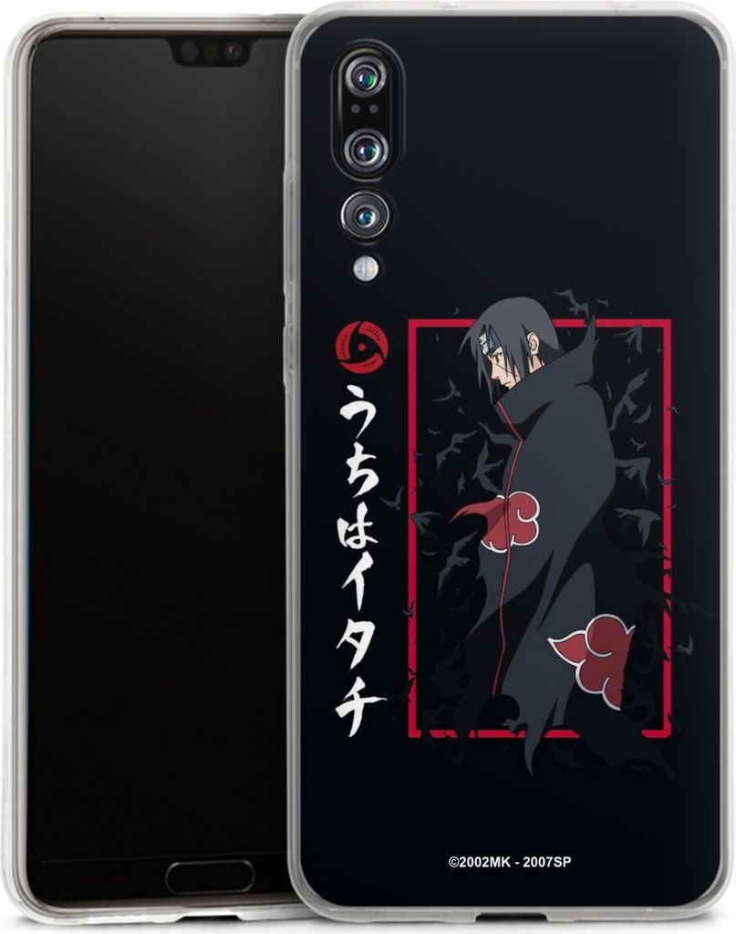 DeinDesign Handyhülle für Huawei P20 Pro Silikon Hülle Case Smartphone Schutzhülle Naruto Shippuden Offizielles Lizenzprodukt Itachi Uchiha