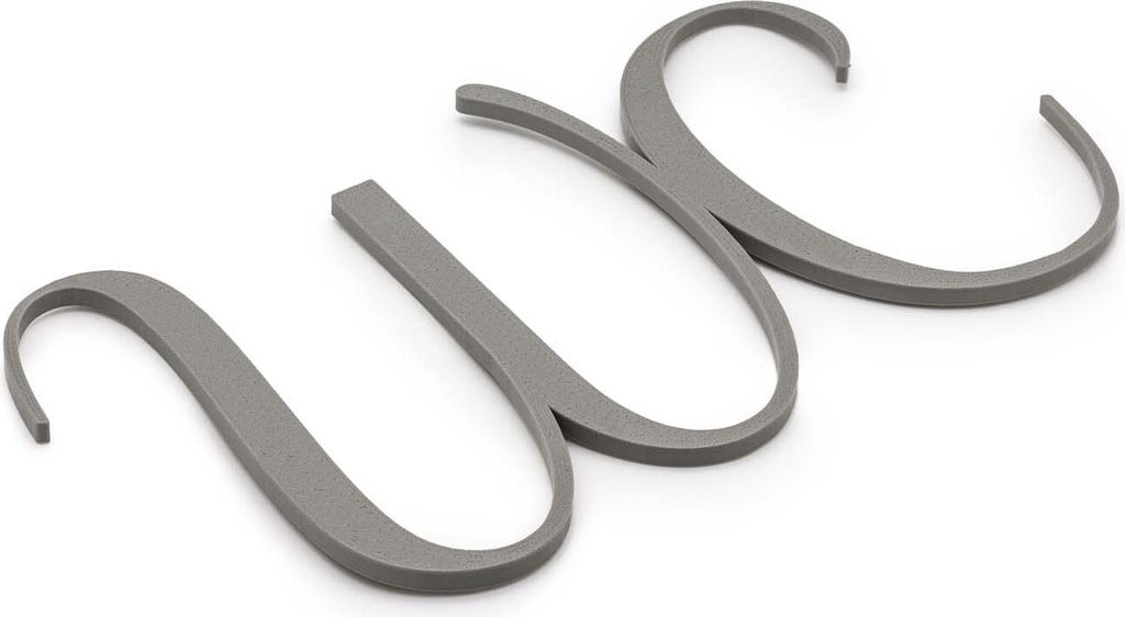 Zwayve WC Türschild Klo Schild Toiletten 3D Schriftzüge Gästetoilette Toilettenschild Selbstklebend Grau